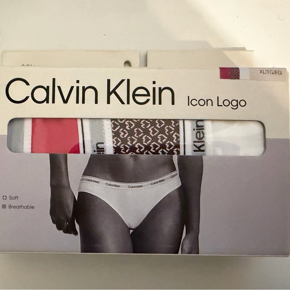 Calvin Klein Women’s Modern Logo Bikini Underwear 3-pack Size L
